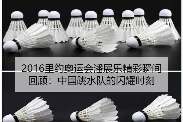 2016里约奥运会潘展乐精彩瞬间回顾：中国跳水队的闪耀时刻